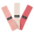 Basilus Resistance Bands 3 Pack Light Medium Heavy Home Gym Pink