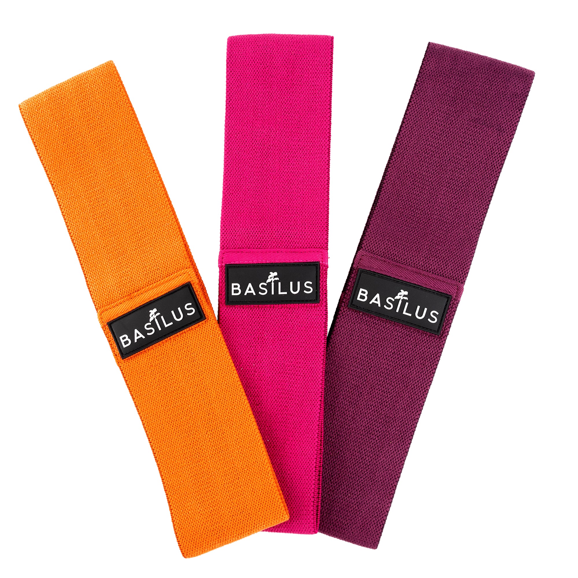 Basilus Resistance Bands 3 Pack Light Medium Heavy Home Gym Purple